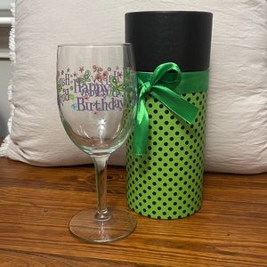 Happy Birthday Wine glass with Gift Box